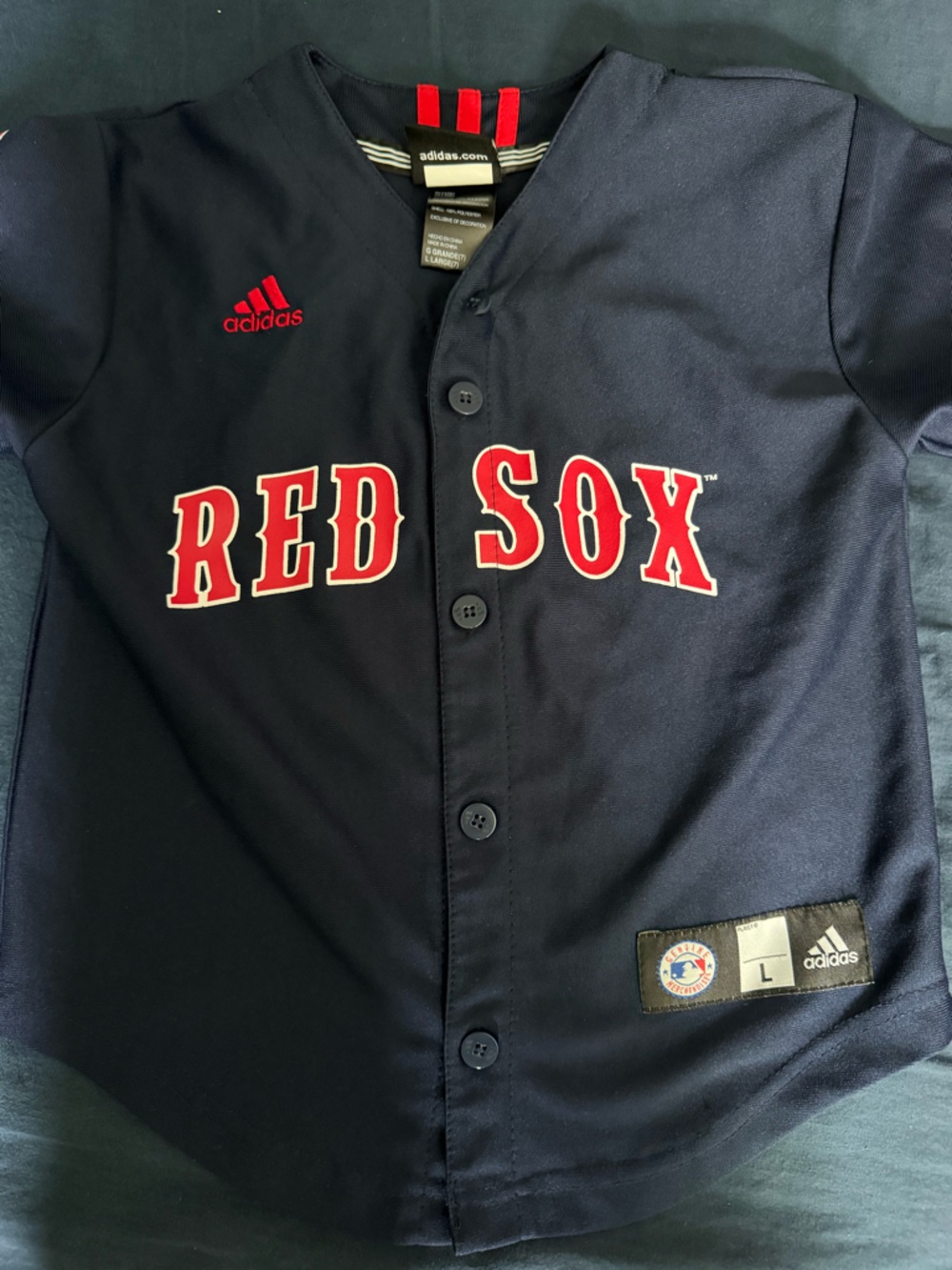 Adidas Boston Red Sox Button-Up Jersey